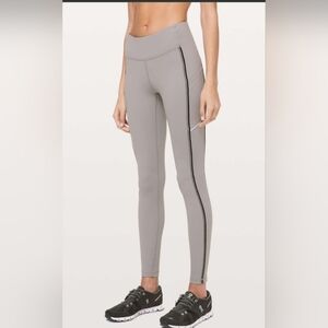 NWOT LULULEMON SPEED UP TIGHT METALIC 28" DARK CHROME SIZE 4